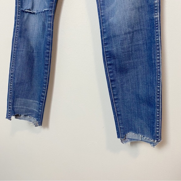 Madewell 10” High Rise Button Fly Skinny Jeans Chewed Hem Edition - Picture 7 of 11